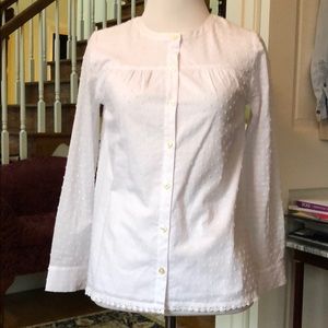 Vineyard Vines Girls White Buttondown Blouse Sz 12